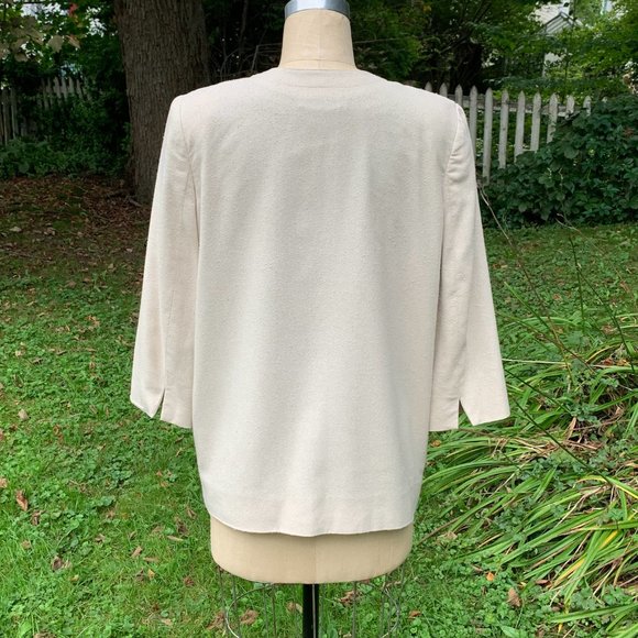 Angela Mark Cream Raw Silk Jacket & Matching Pants - Picture 8 of 16